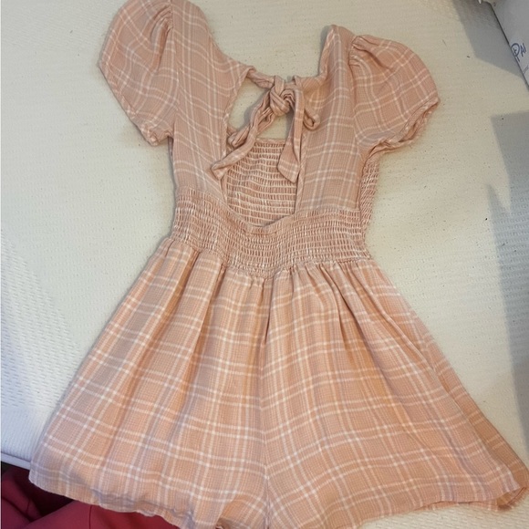 Forever 21 Pink Plaid Romper - Picture 2 of 2